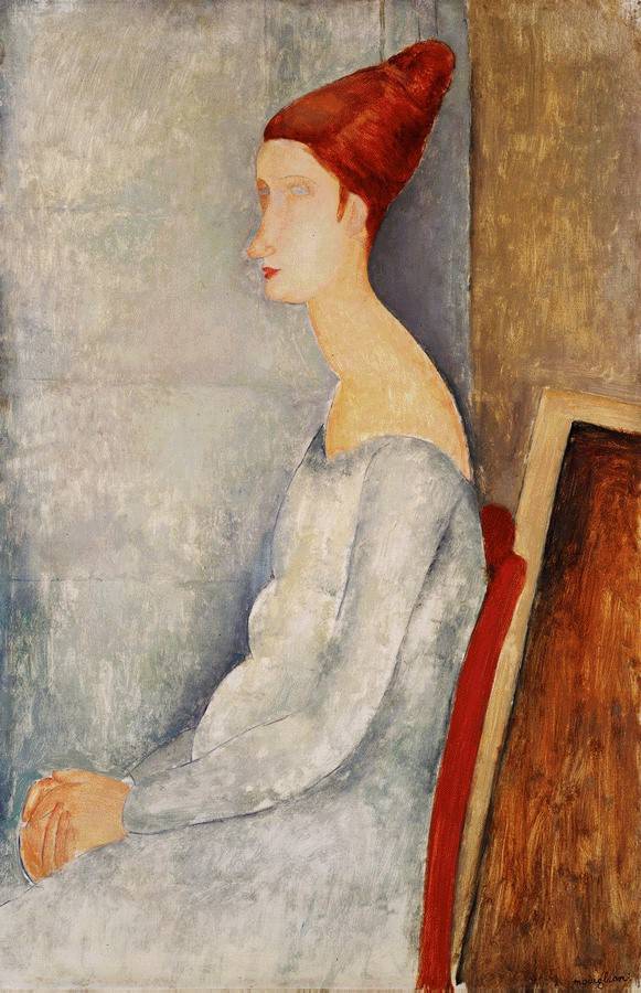 Amedeo-Modigliani--Jeanne-Hbuterne-z-profilu