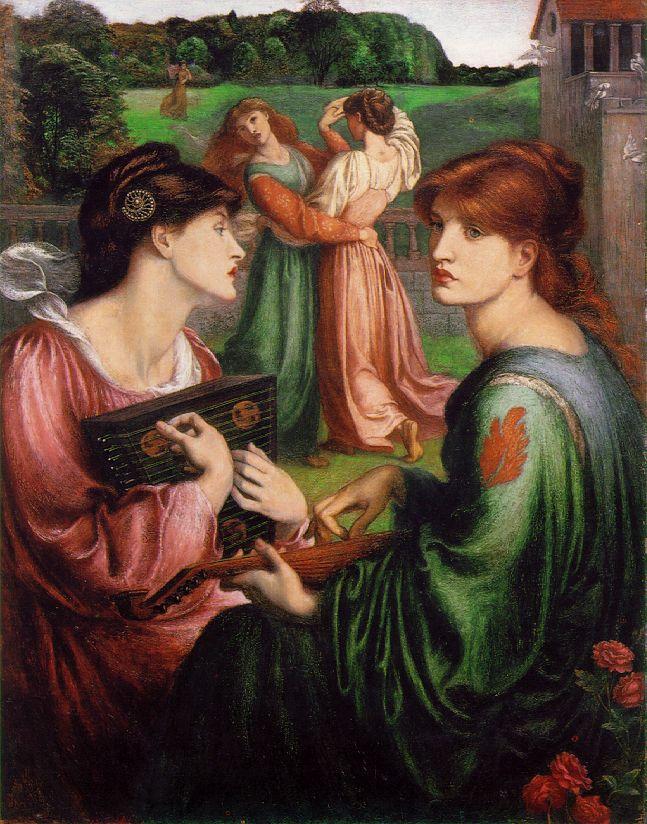 Dante-Gabriel-Rossetti--Zahradni-besidka