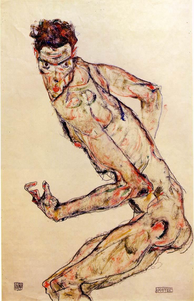 Egon-Schiele--Bojovnik