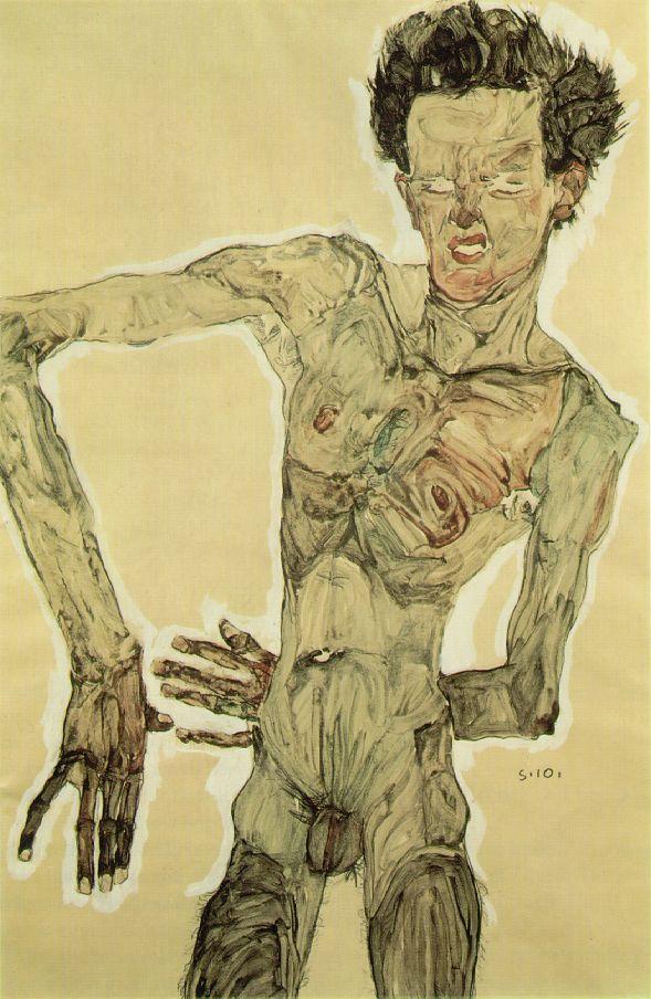 Egon-Schiele--Vlastni-podobizna---stojici