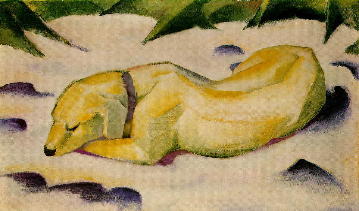 Franz-Marc--Pes-lezici-na-snehu.jpg