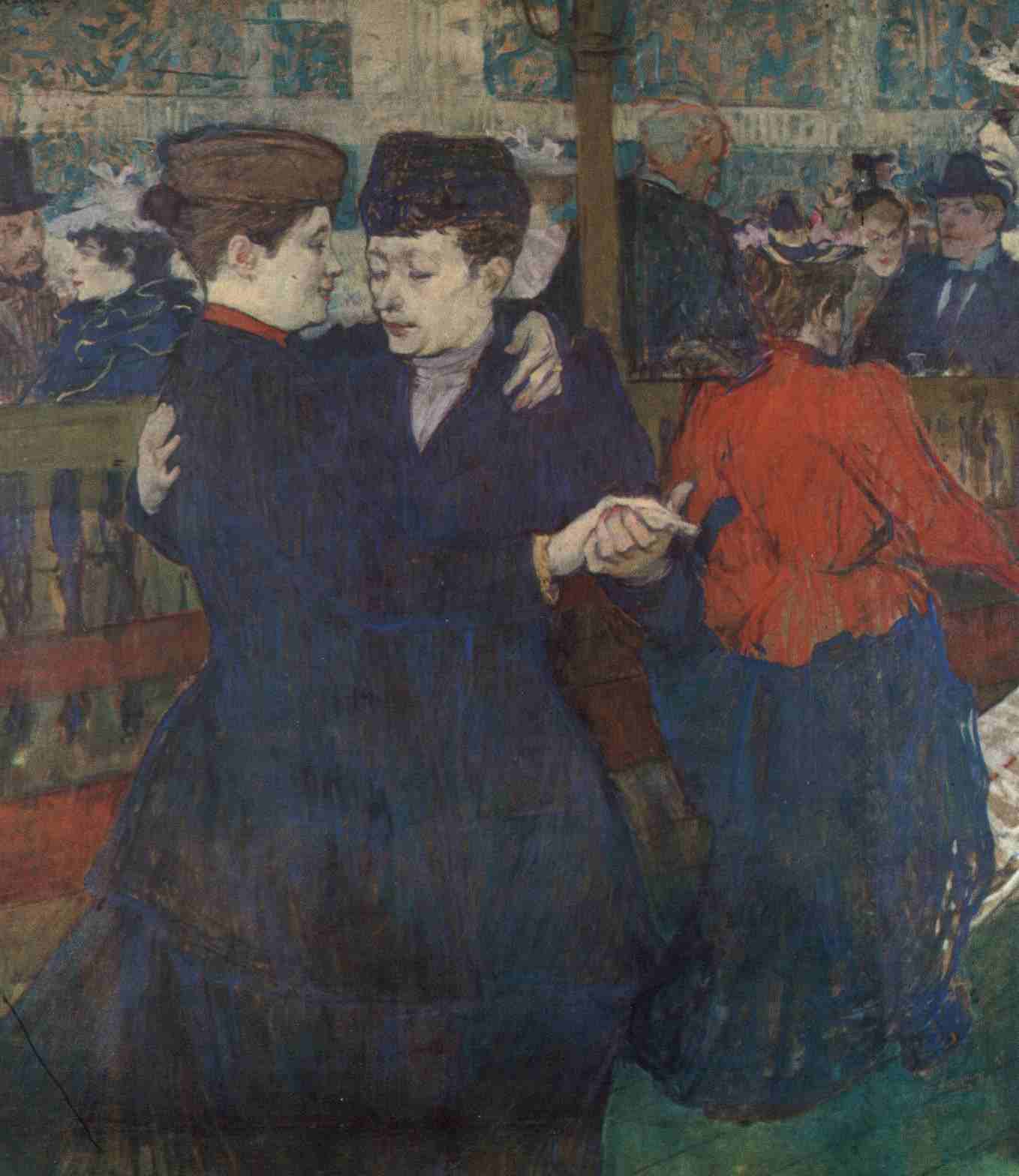 Henri-Marie-Raymond-de-Toulouse-Lautrec-Monfa--V-Moulin-Rouge--Dve-zeny-tancici-valcik