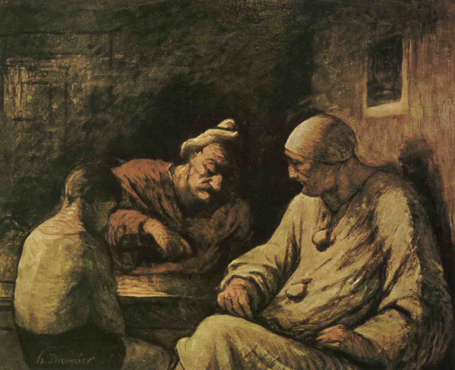 Honore-Daumier--Odpocivajici-komedianti