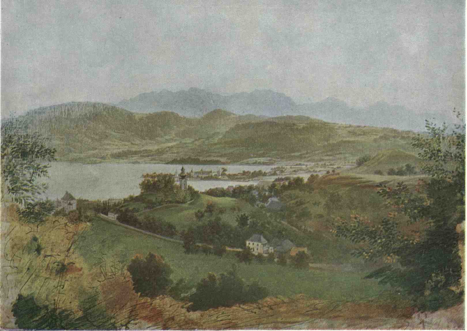 Josef-Manes--Pohled-na-Gmunden