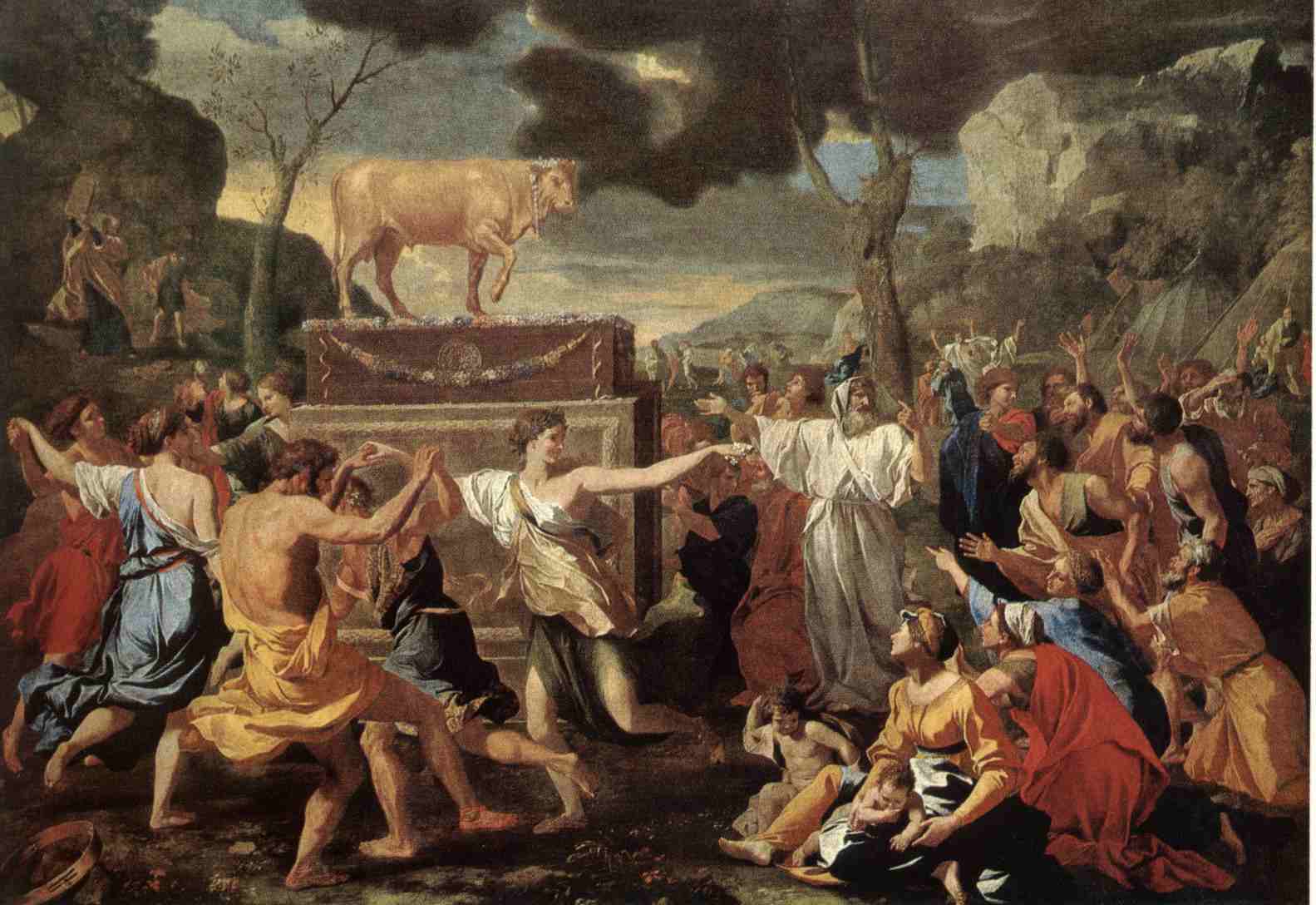 Nicolas-Poussin--Tanec-kolem-zlateho-telete