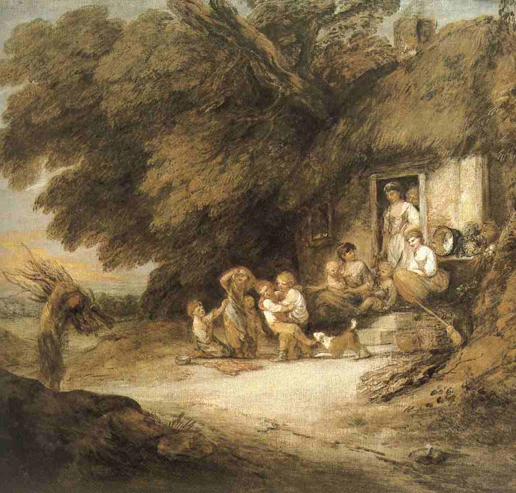 Thomas-Gainsborough--Deti-hrajici-si-pred-chalupou